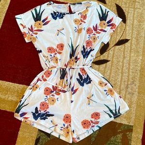 4 for $25 Shein Flower Printed Romper